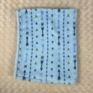 Chick Pea Blue Arrows Baby Blanket Orange Yellow Triangle Stripes Security Lovey